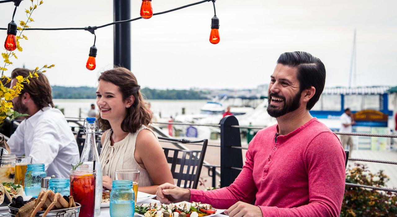 Waterfront dining along the Potomac River 
