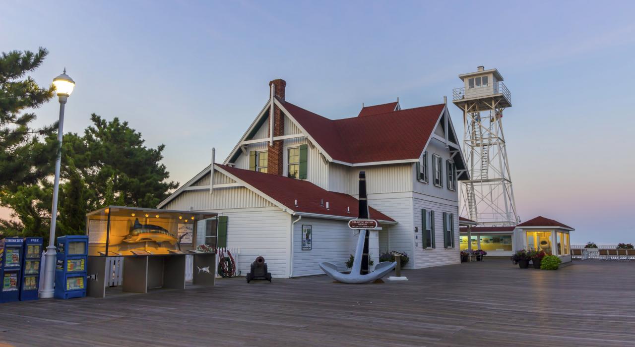 坐落在水湾木板路上的救生站博物馆