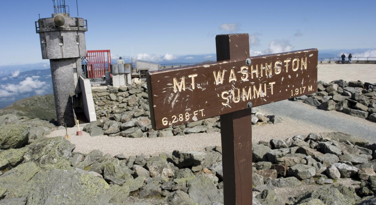 Summit of Mount Washington, highest peak east of the Mississippi River