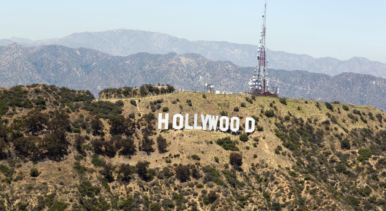 Famed Hollywood sign in Los Angeles, California