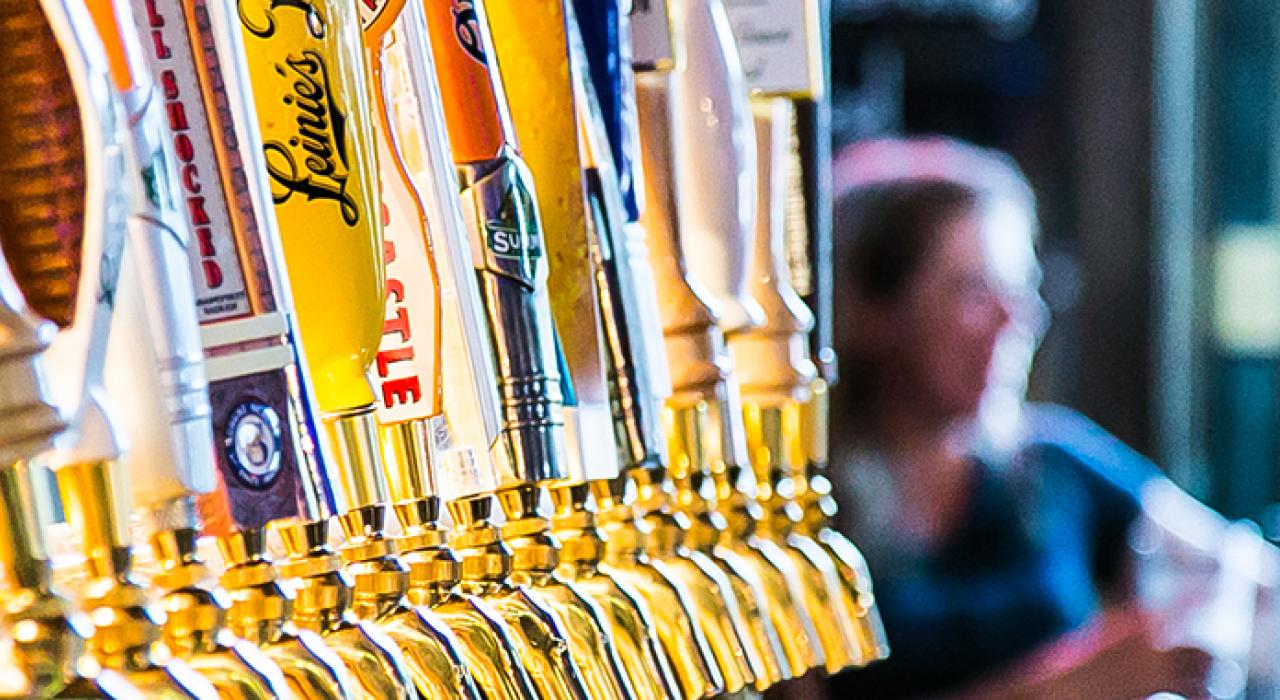 Draught beer at Peacock Alley in Bismarck