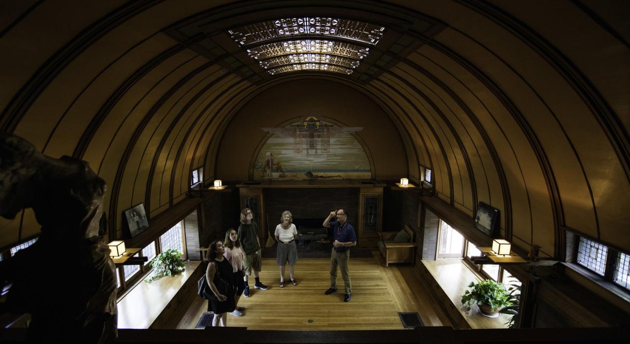 Inside the Frank Lloyd Wright Home and Studio, which is open daily for tours