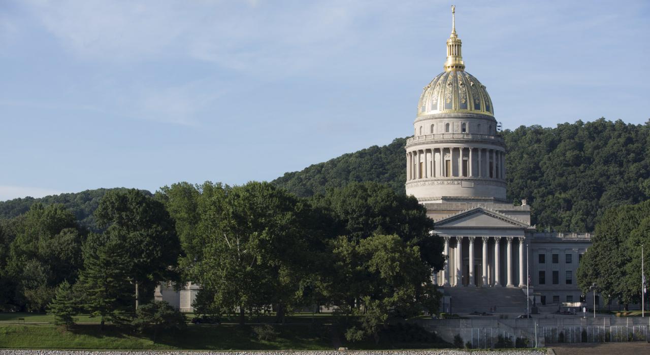 The West Virginia State Capitol building in Charleston