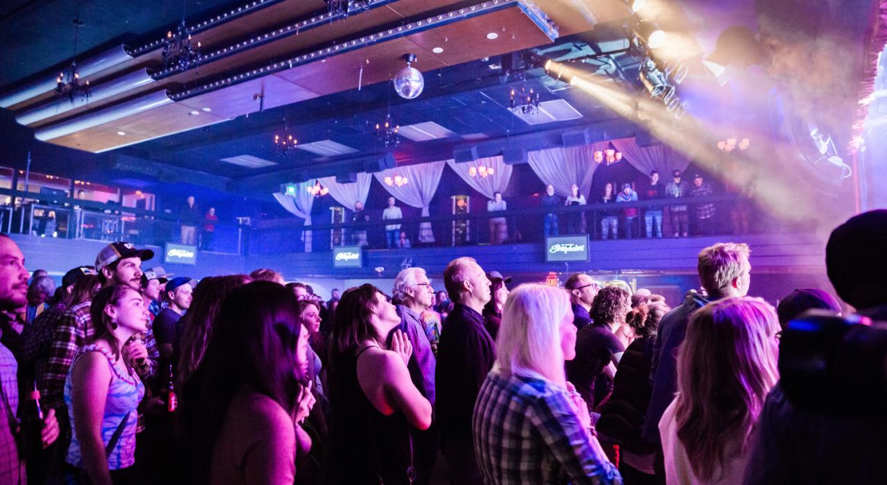 Listening to live music after a day in the mountains