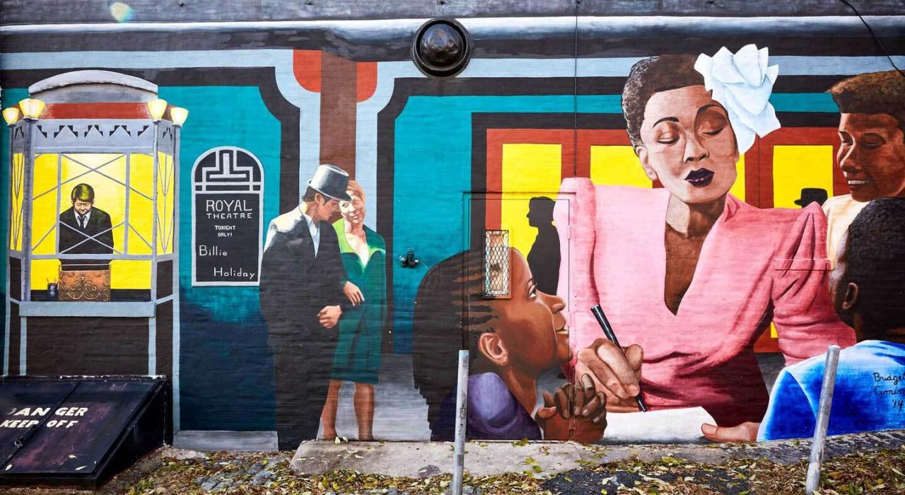 Fell’s Point 街区的“黛夫人之路”是致敬巴尔的摩黑人历史和文化的众多公共艺术作品之一