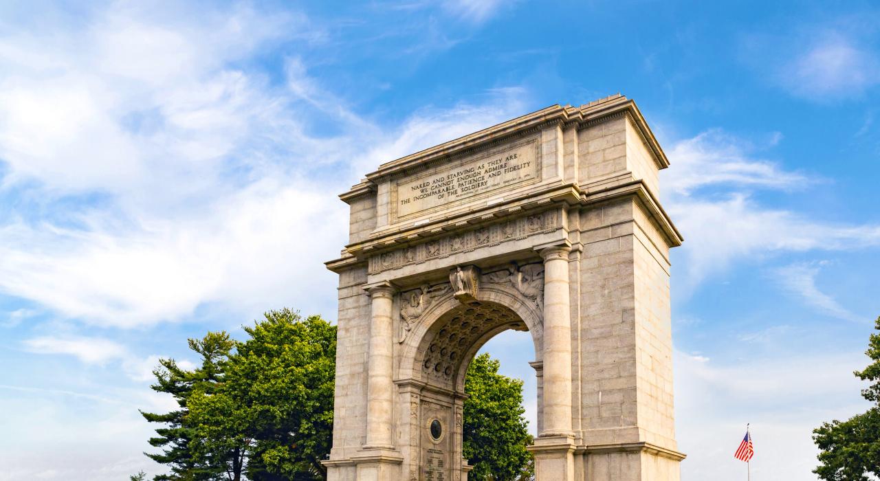 福吉谷国家历史公园的国家纪念拱门