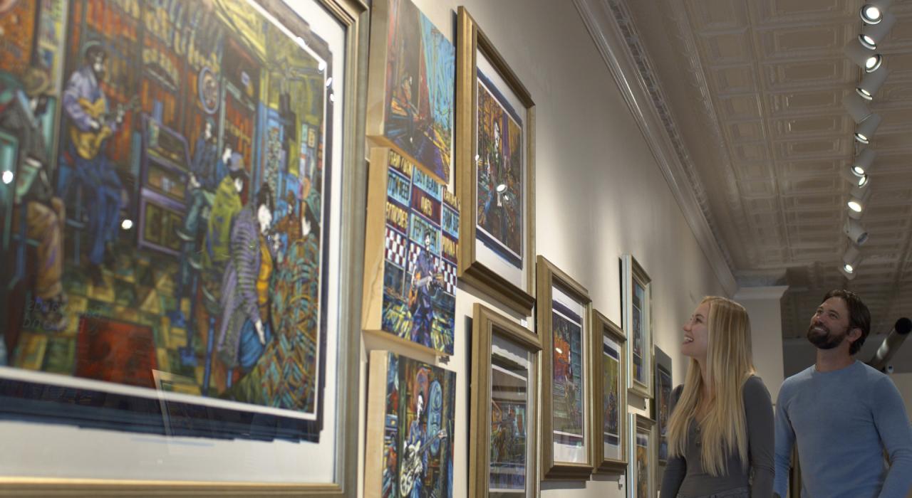 Admiring contemporary Southern art at H.C. Porter Gallery