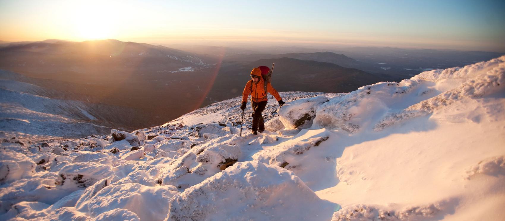 白山山脉冬季远足