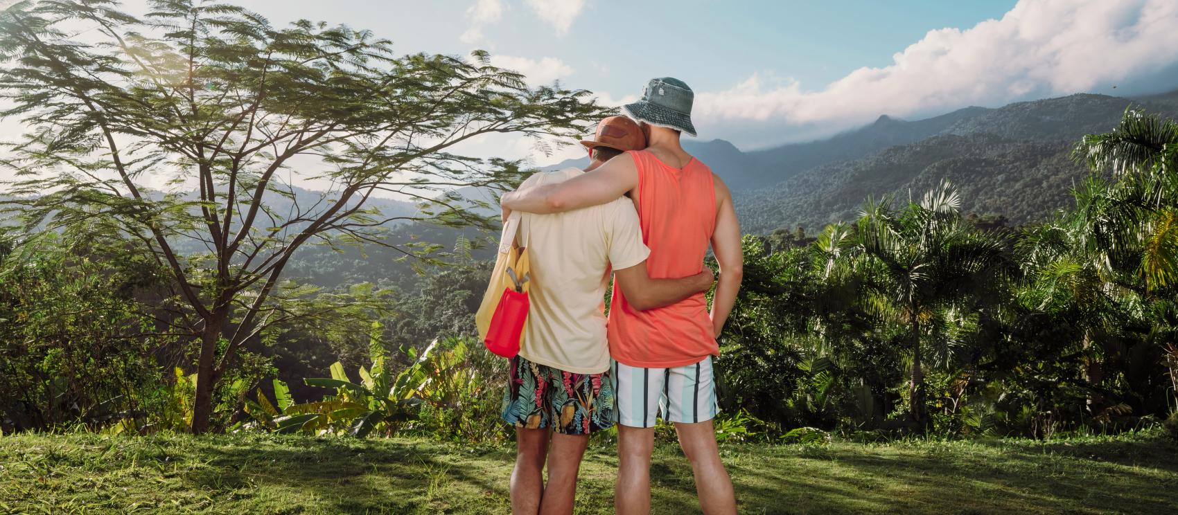 Blick auf die üppige Vegetation der Central Mountains
