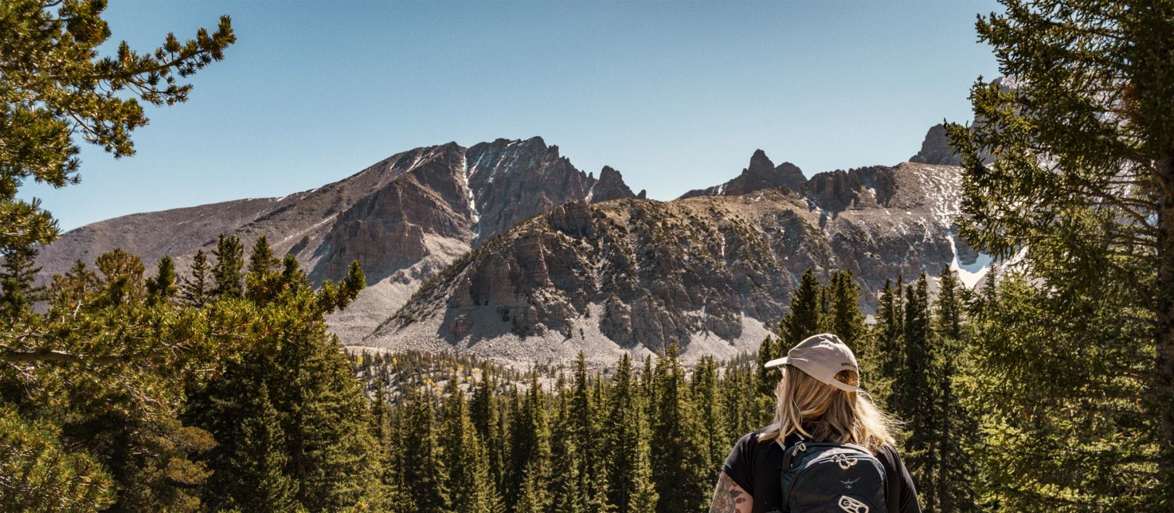 在惠勒峰山脚下的大盆地国家公园徒步